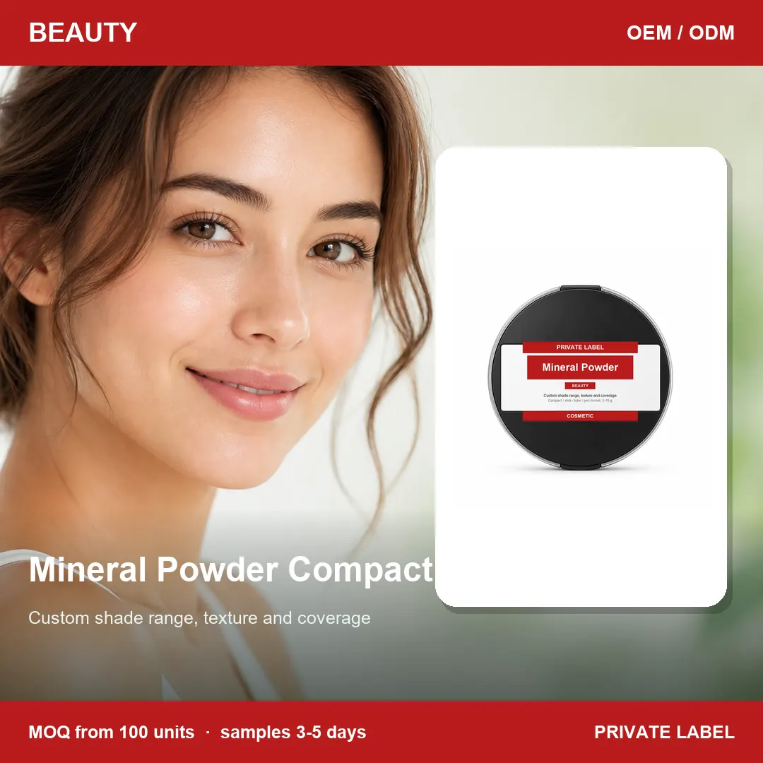 Mineral Powder Compact — private-label supplement, lifestyle scene
