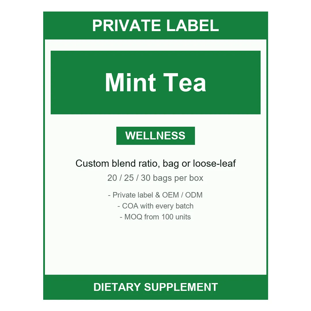 Mint Tea Bags — label design detail