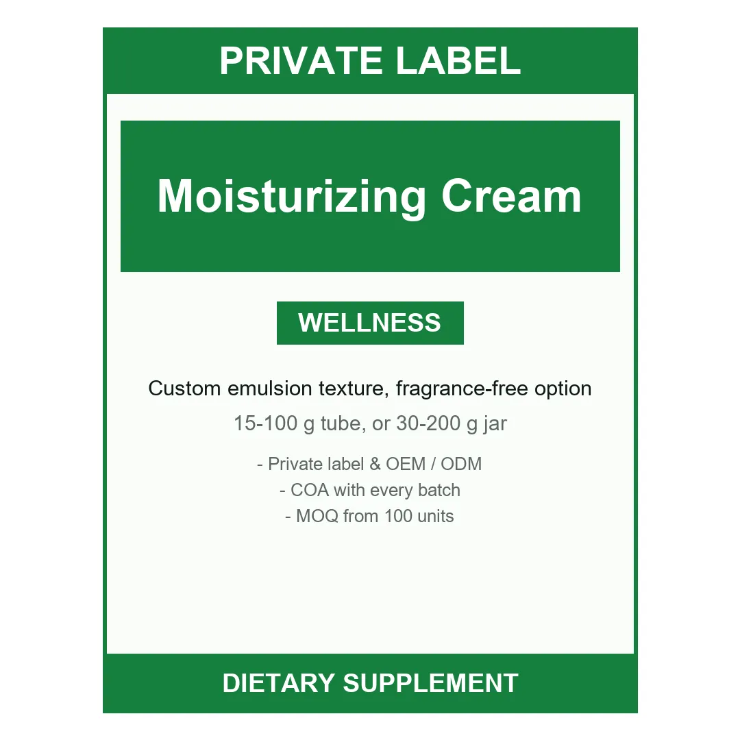 Moisturizing Cream — label design detail