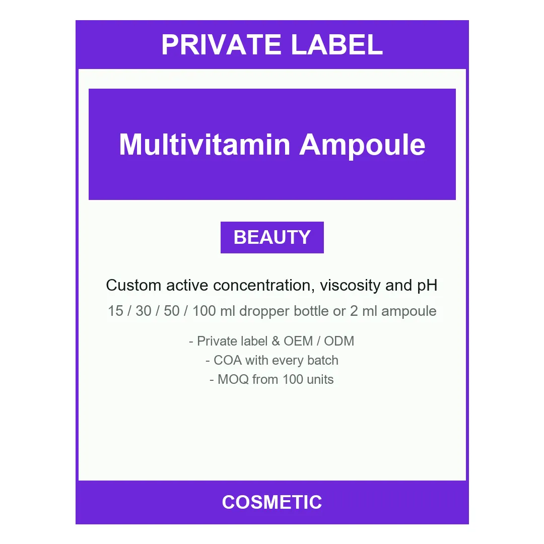 Multivitamin Ampoule Set — label design detail