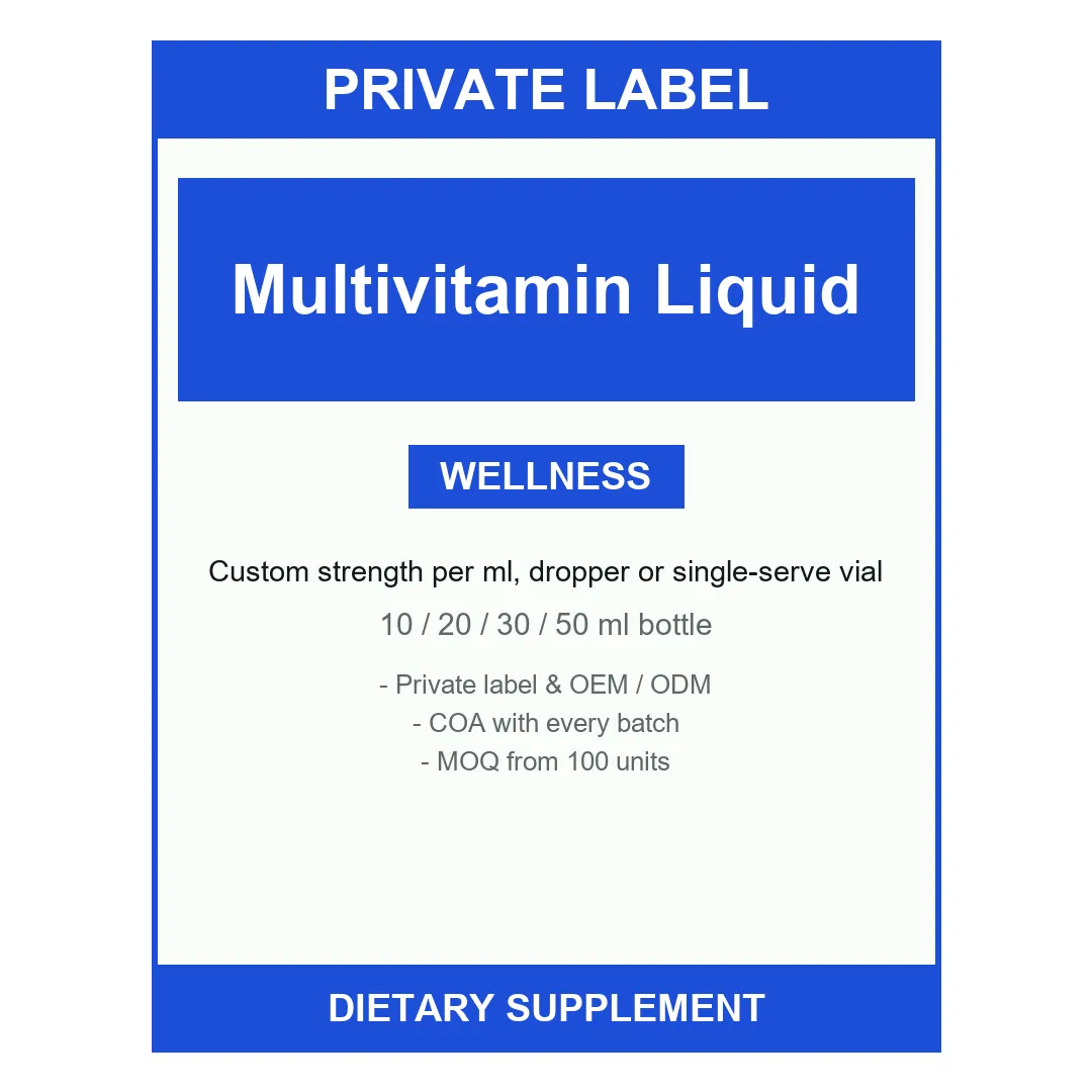 Multivitamin Liquid Drops — label design detail