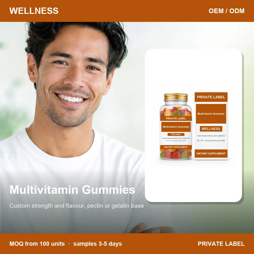 Multivitamin Gummies — private-label supplement, lifestyle scene