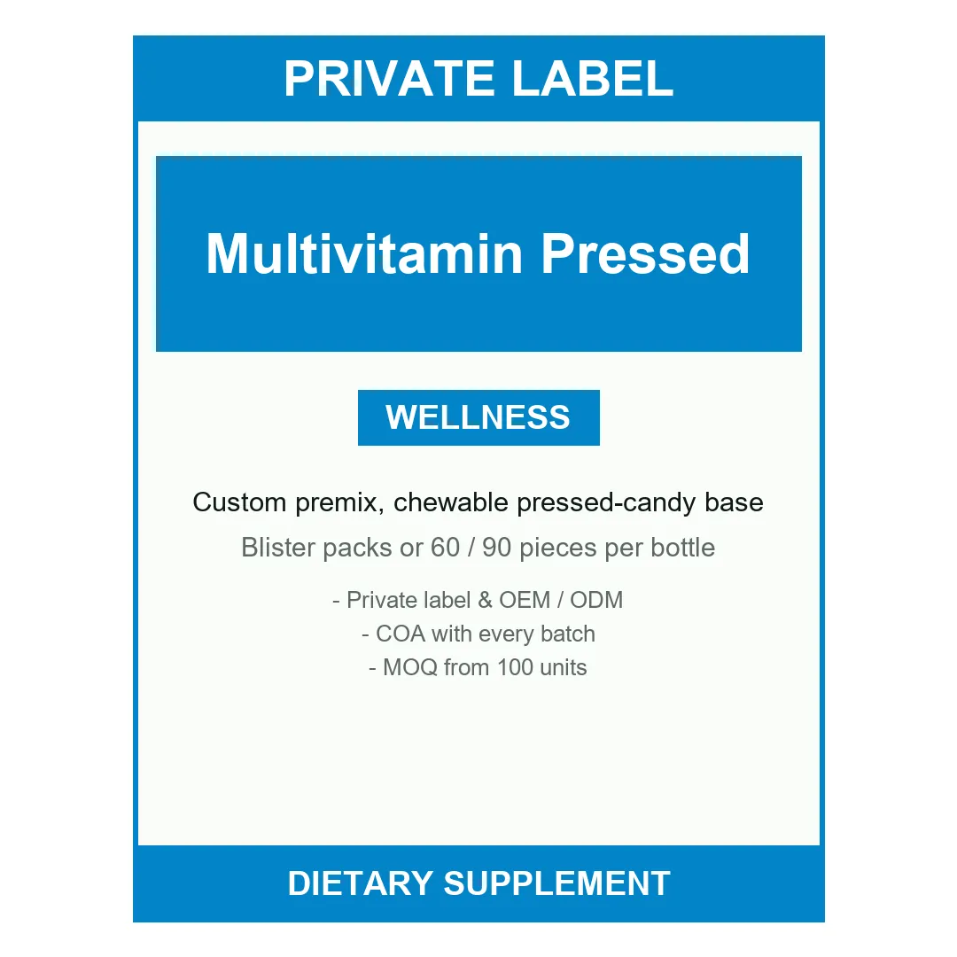 Multivitamin Pressed Candy — label design detail