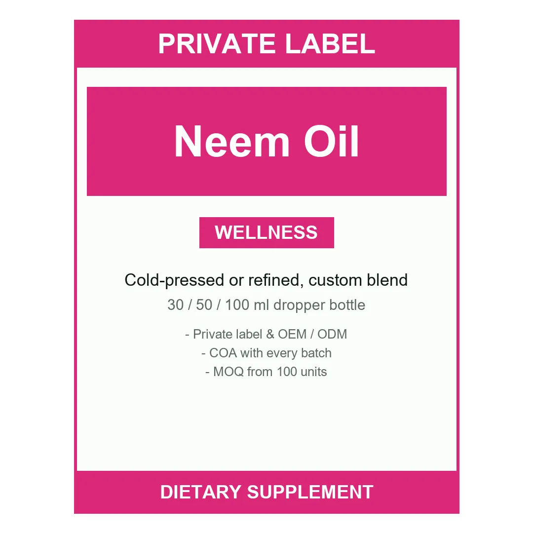 Neem Oil — label design detail