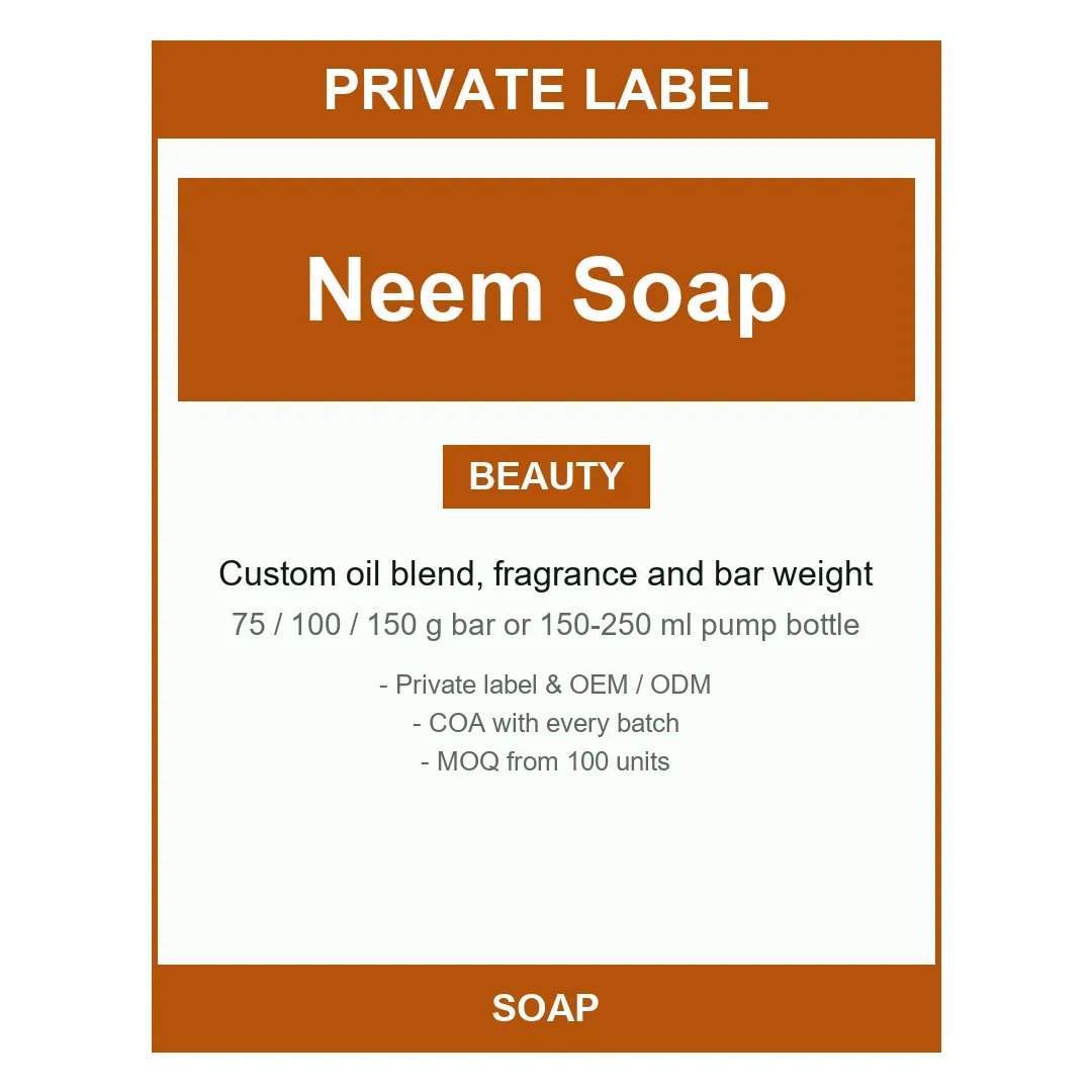 Neem Soap Bar — label design detail