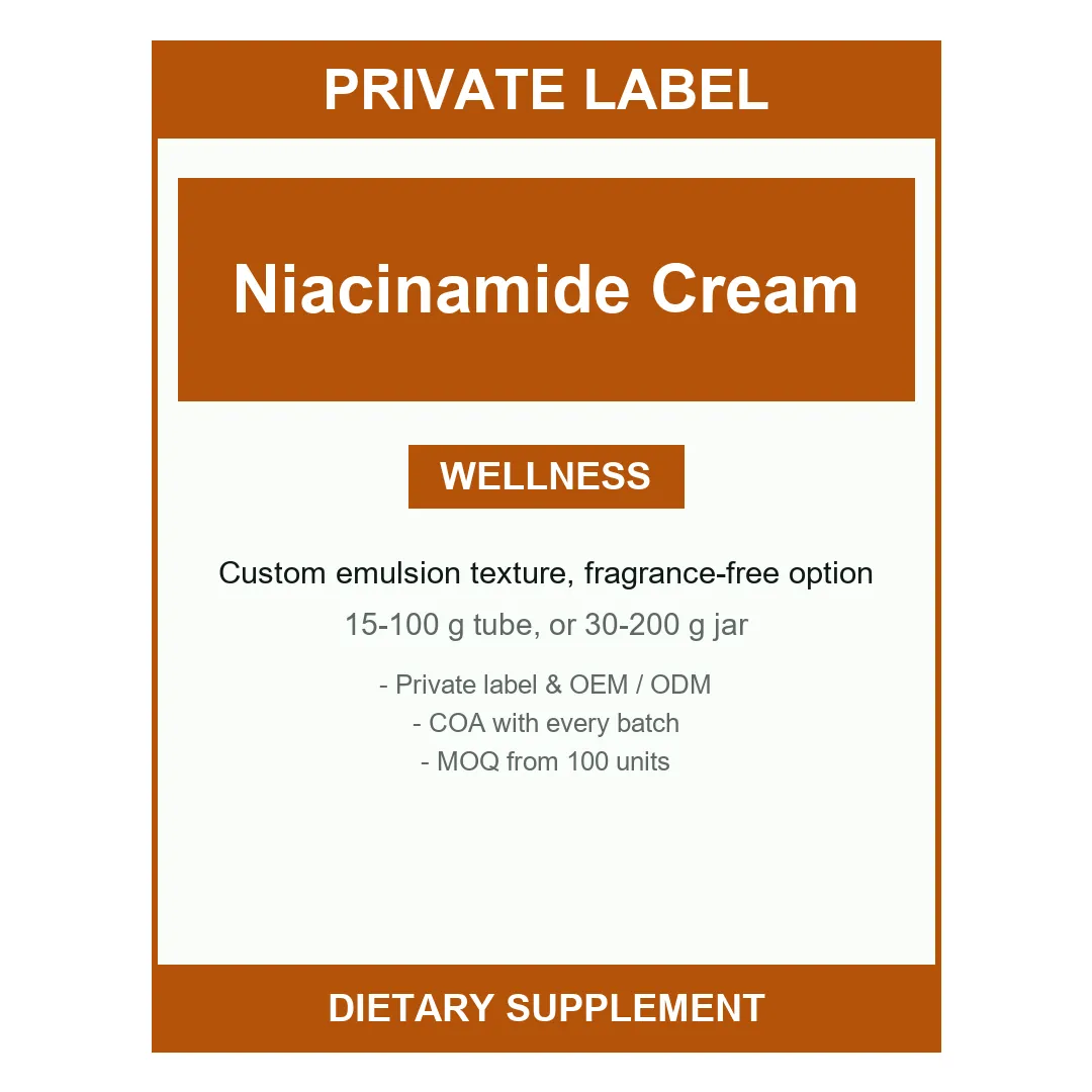 Niacinamide Cream — label design detail