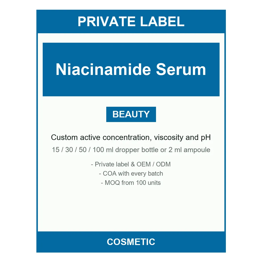 Niacinamide Serum — label design detail