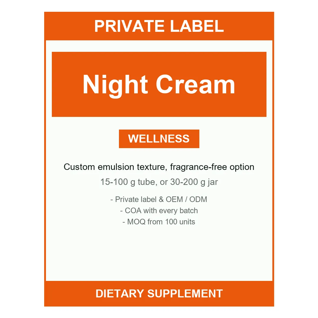 Night Cream — label design detail