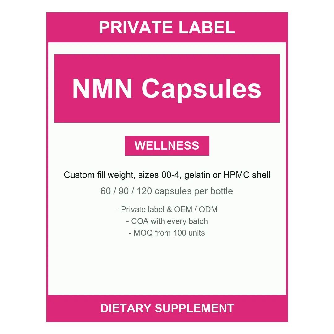 NMN Capsules — label design detail