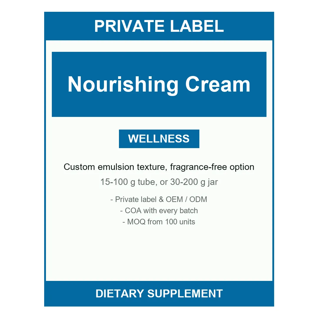Nourishing Cream — label design detail