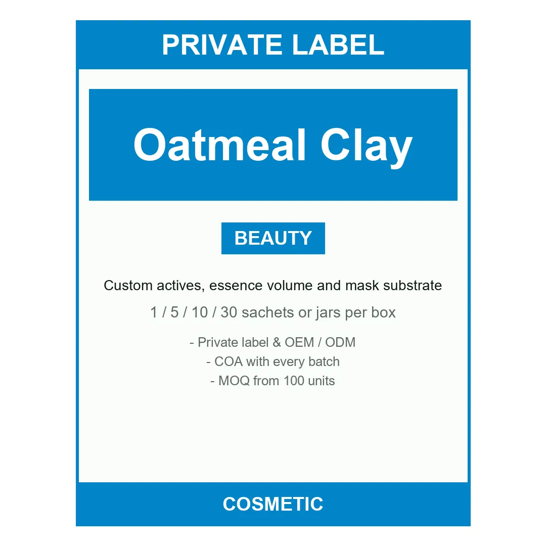 Oatmeal Clay Mask — label design detail