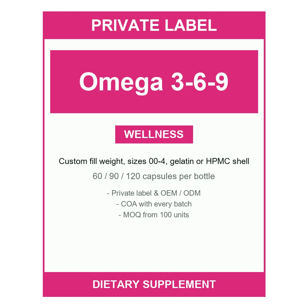 Omega 3-6-9 Softgels — label design detail