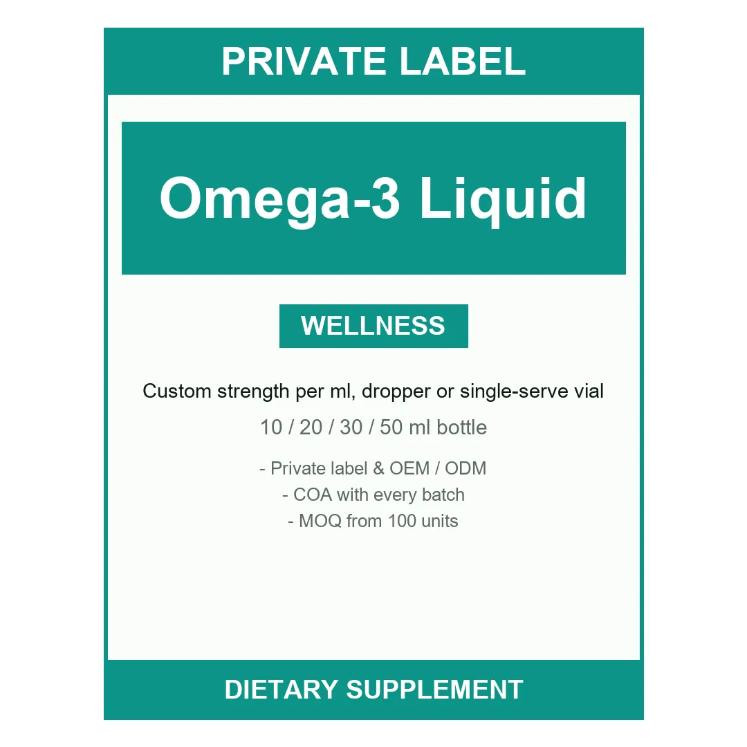 Omega-3 Liquid Concentrate — label design detail