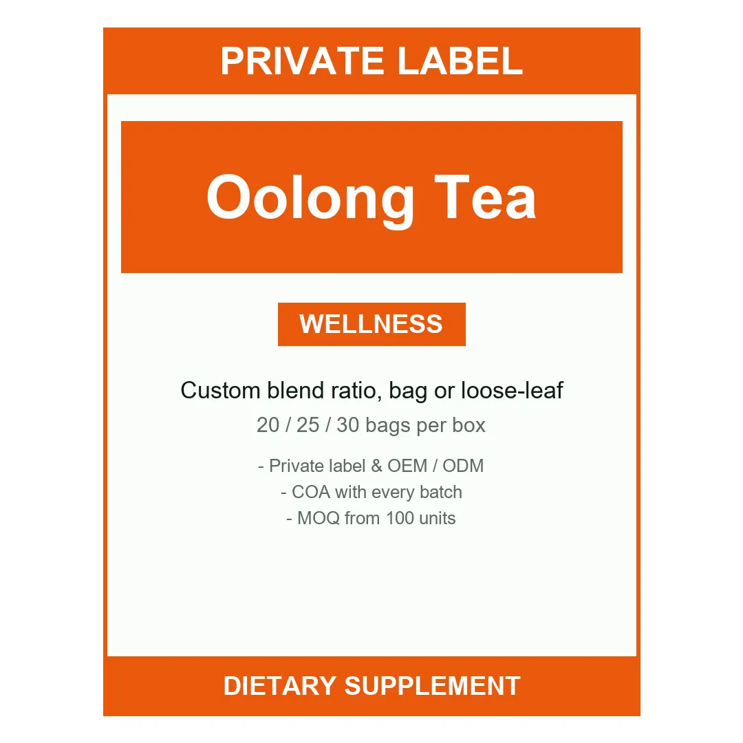 Oolong Tea Bags — label design detail