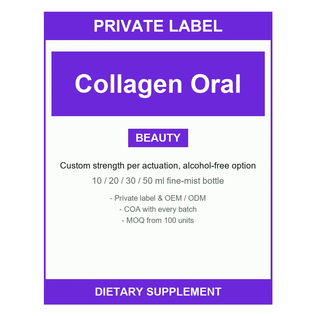 Collagen Oral Spray — label design detail