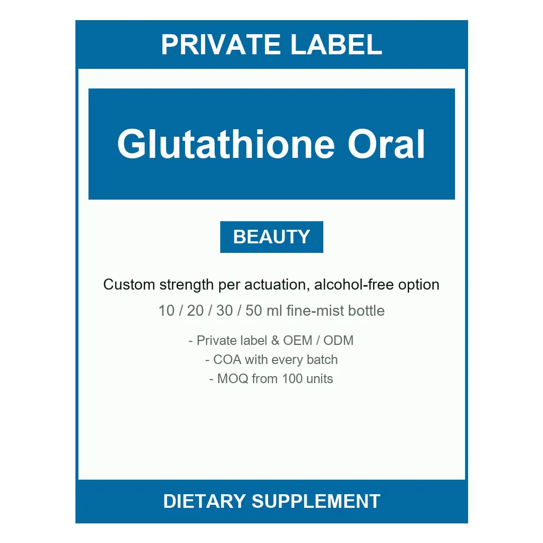 Glutathione Oral Spray — label design detail