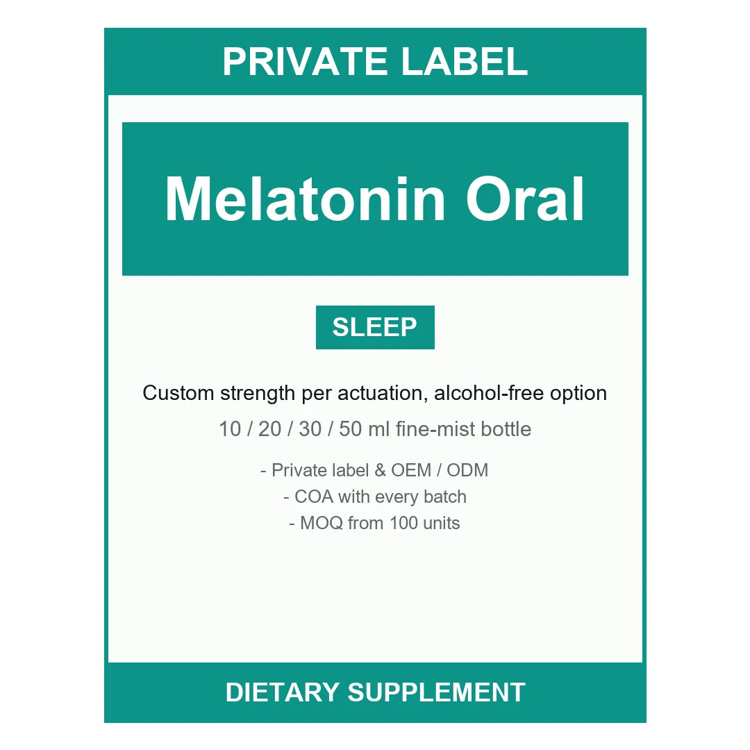 Melatonin Oral Spray — label design detail