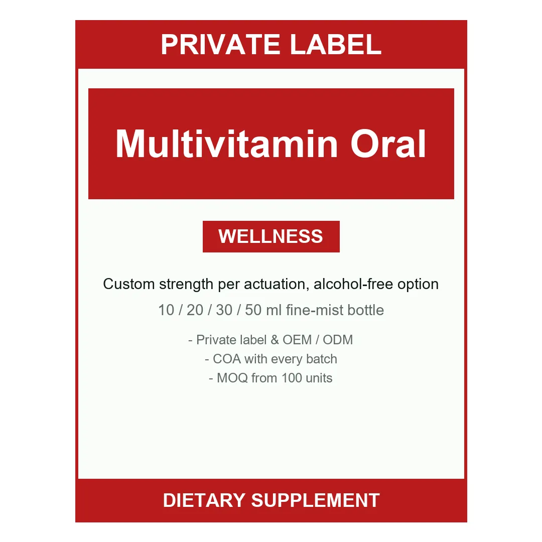 Multivitamin Oral Spray — label design detail