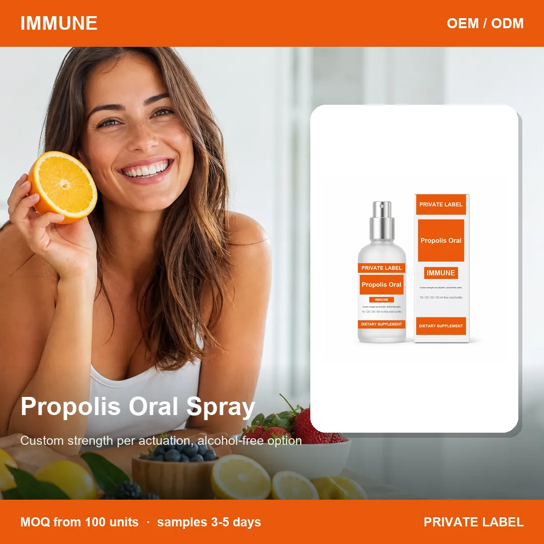 Propolis Oral Spray — private-label supplement, lifestyle scene