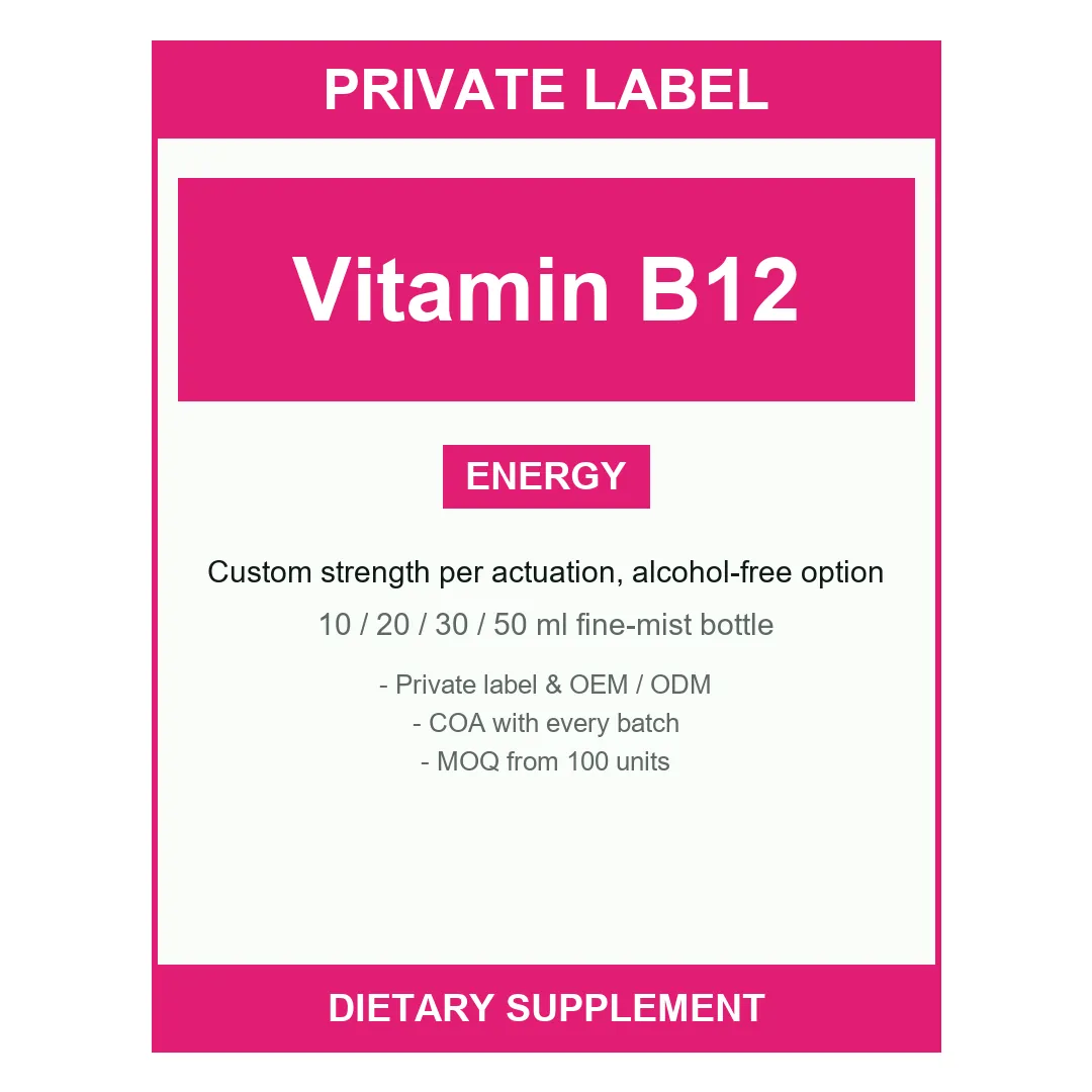 Vitamin B12 Oral Spray — label design detail