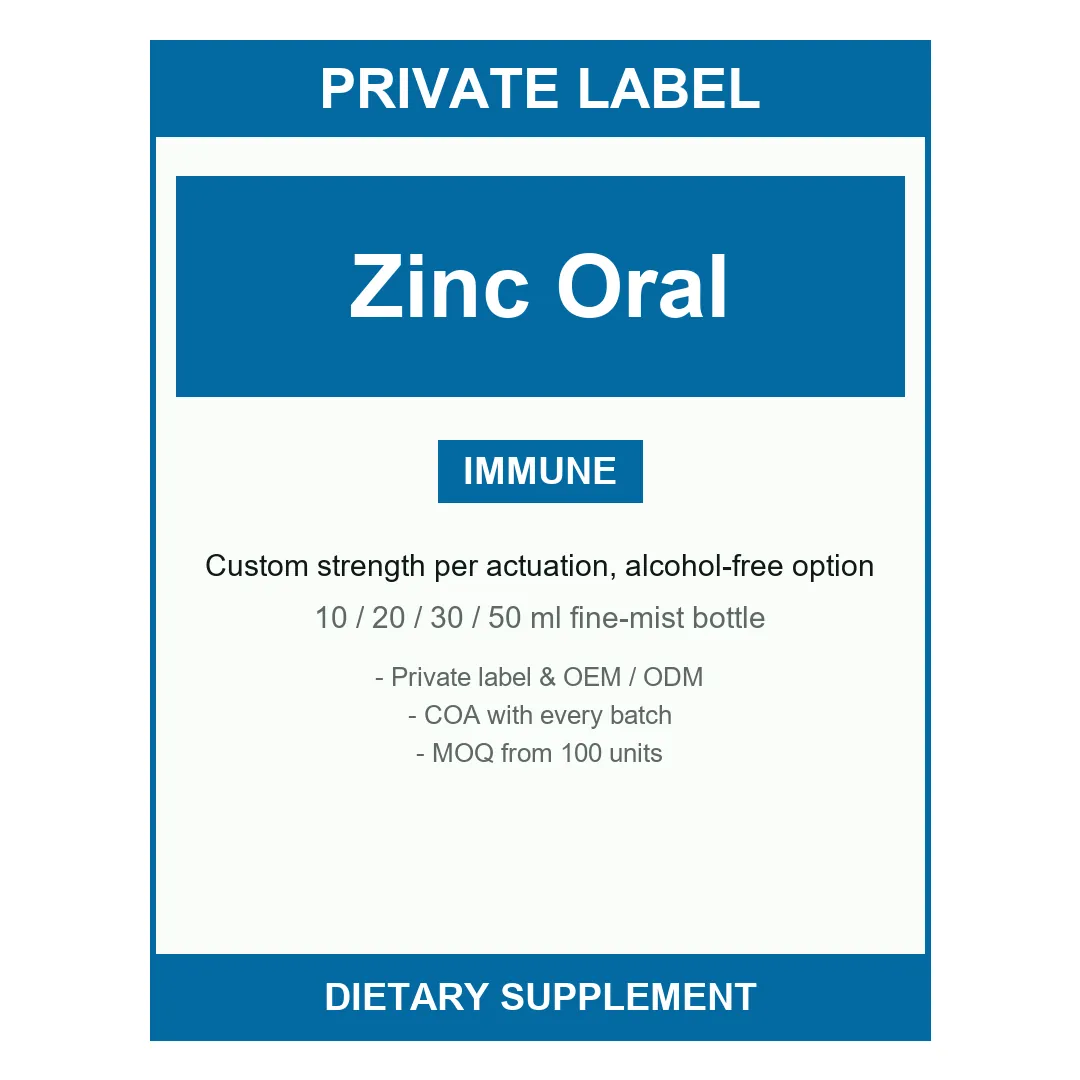 Zinc Oral Spray — label design detail