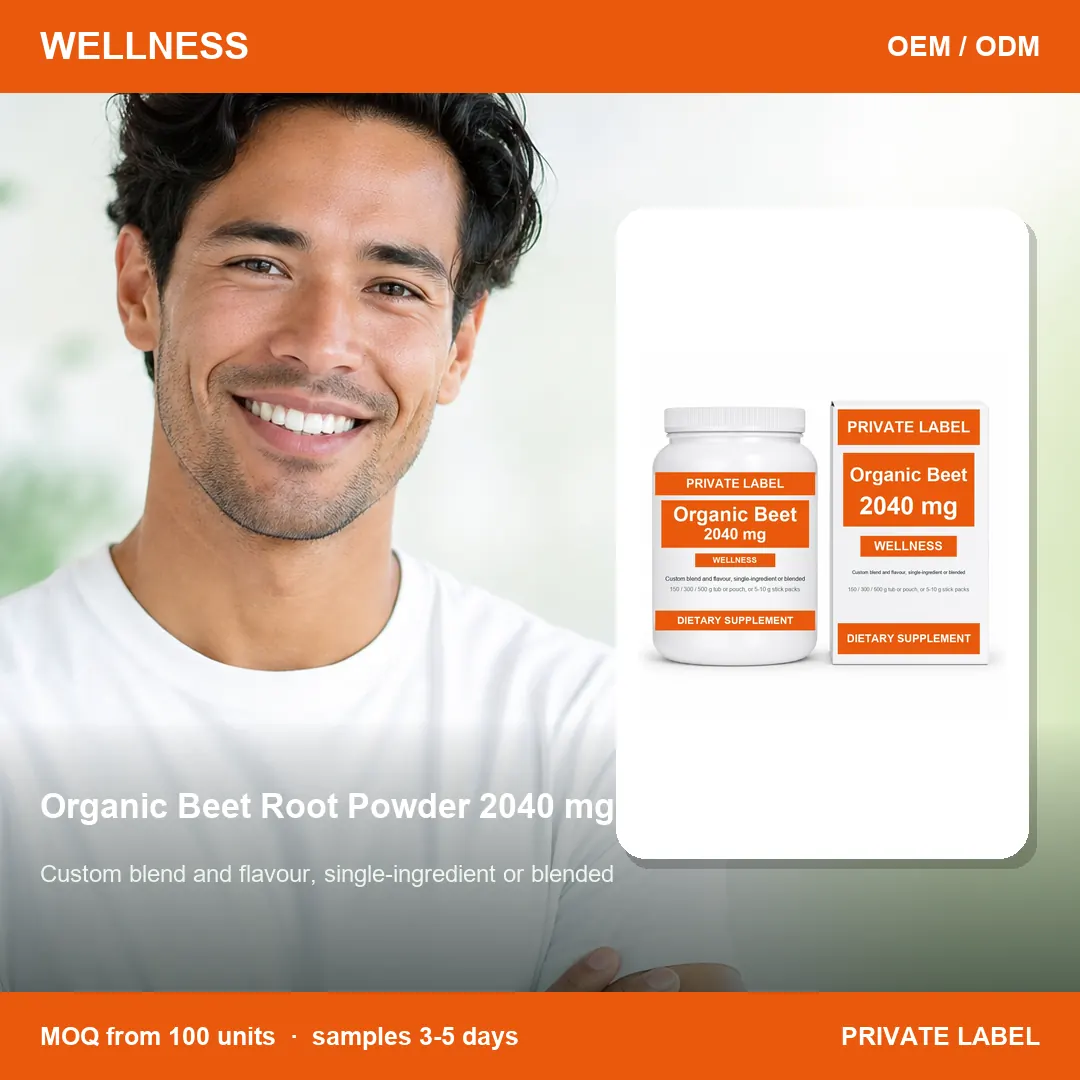 Organic Beet Root Powder 2040 mg — private-label supplement, lifestyle scene