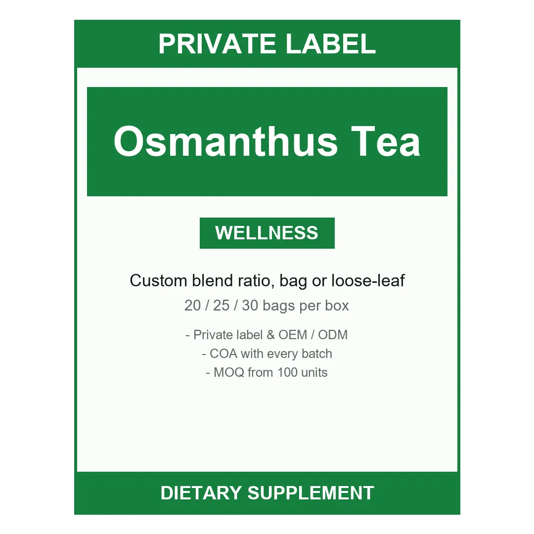 Osmanthus Tea — label design detail
