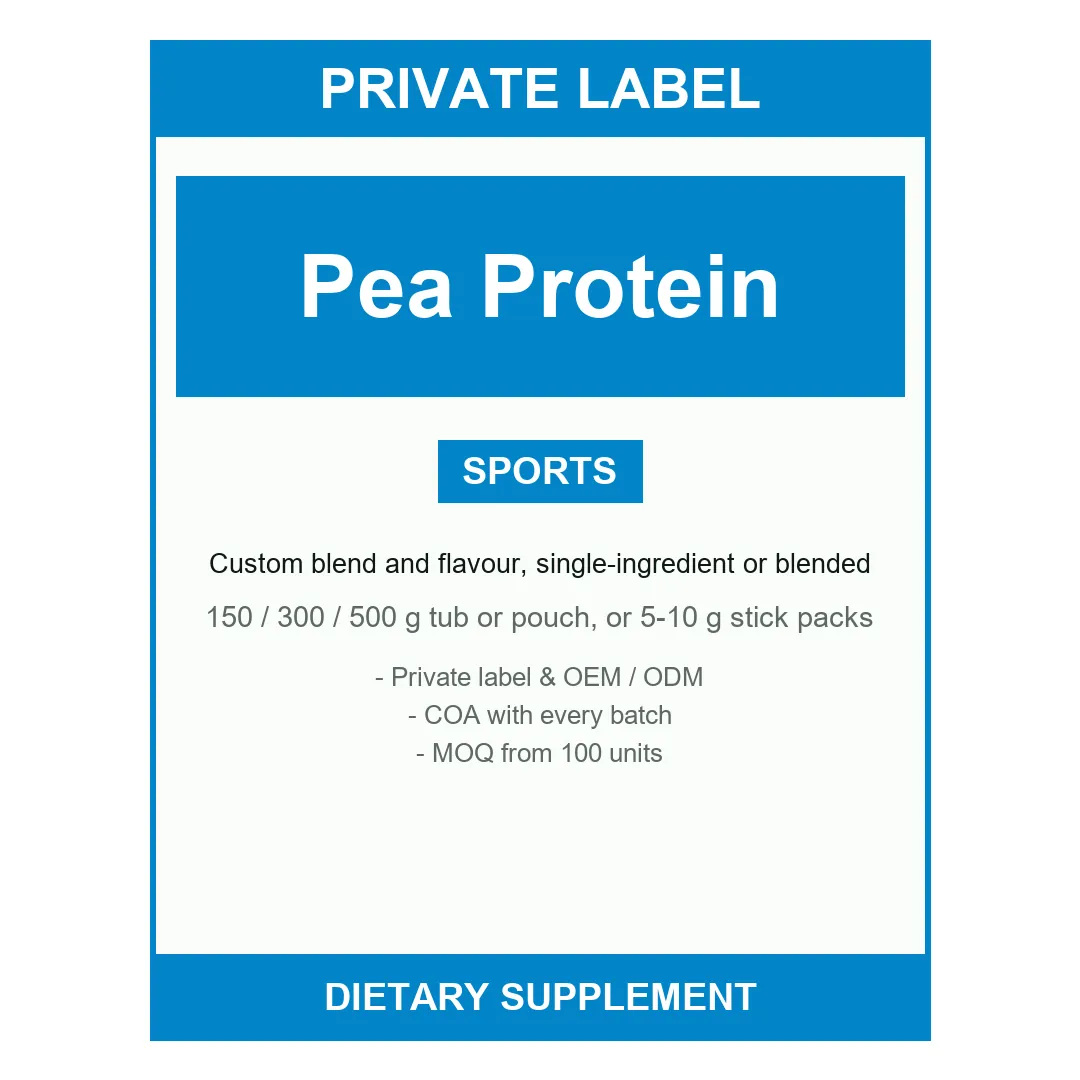 Pea Protein Powder — label design detail