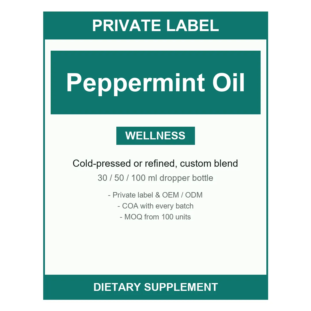 Peppermint Oil — label design detail