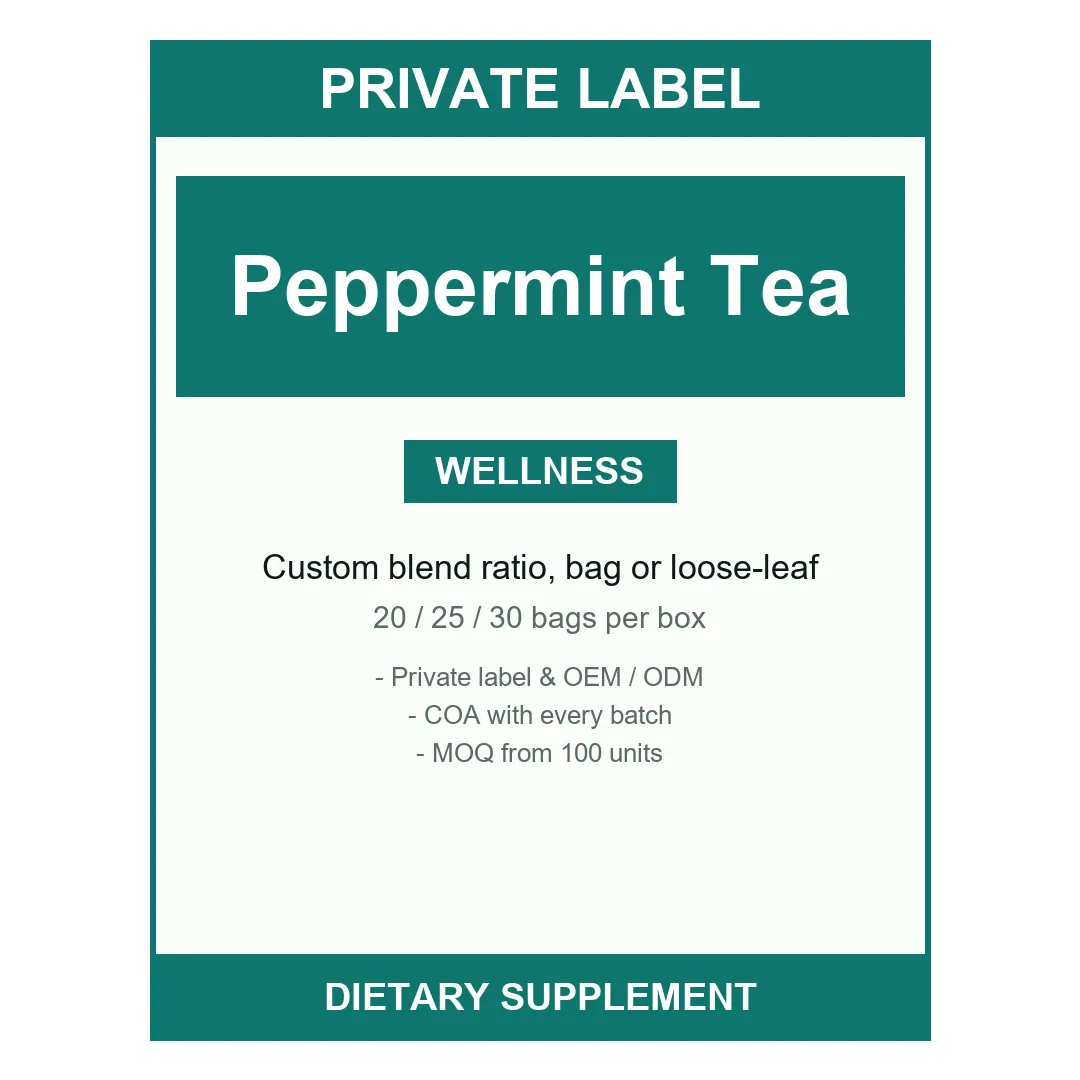 Peppermint Tea Bags — label design detail