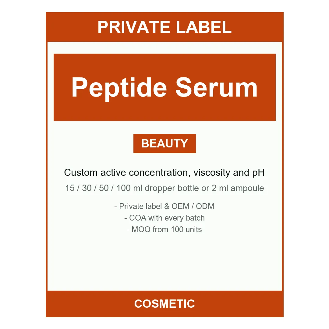 Peptide Serum — label design detail
