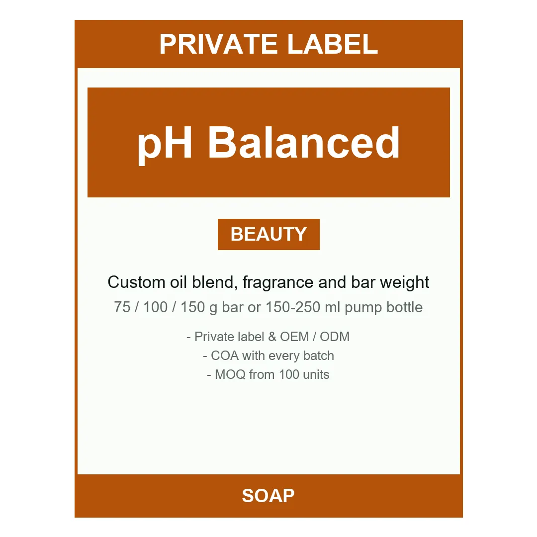 pH Balanced Probiotic Wash — label design detail