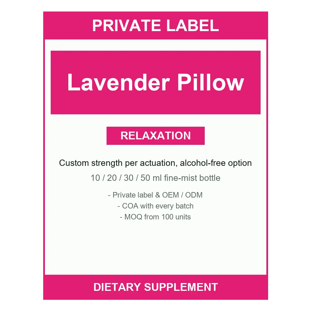 Lavender Pillow Spray — label design detail