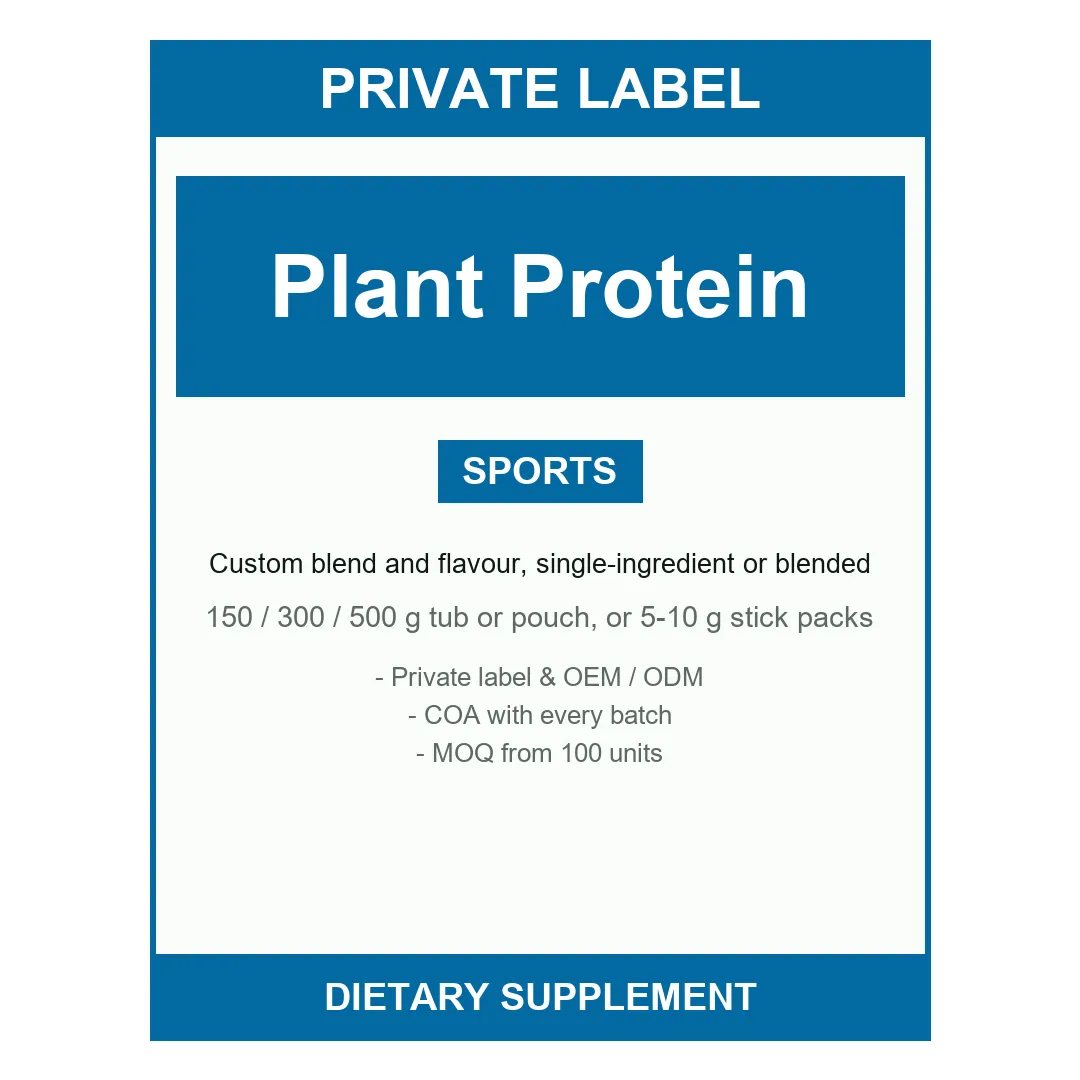 Plant Protein Powder — label design detail