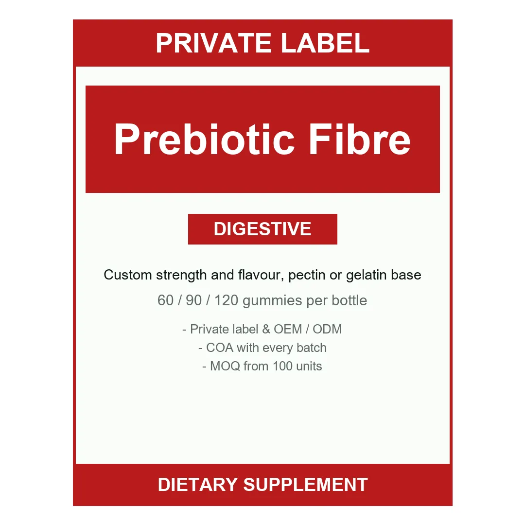 Prebiotic Fibre Gummies — label design detail