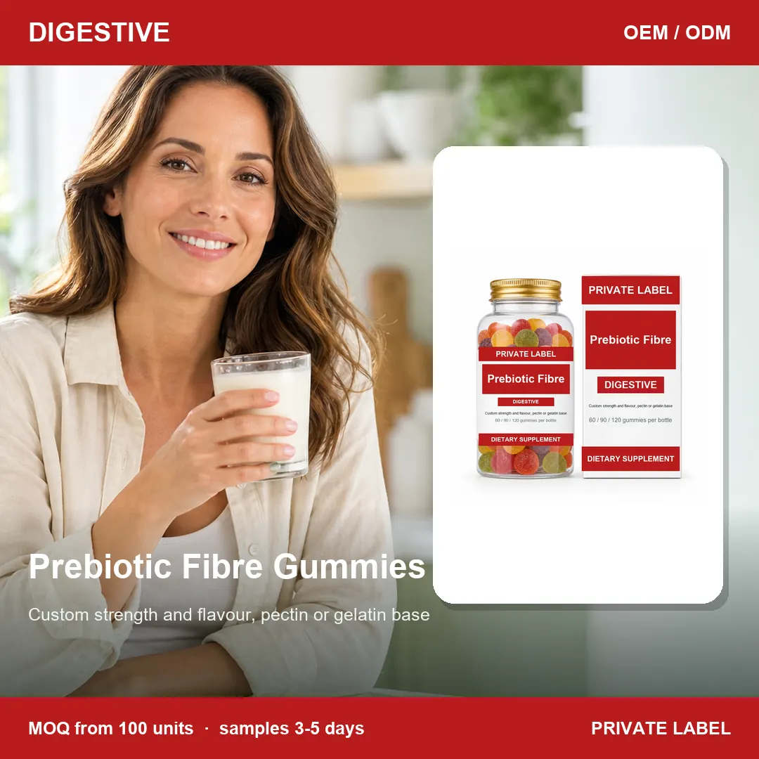 Prebiotic Fibre Gummies — private-label supplement, lifestyle scene