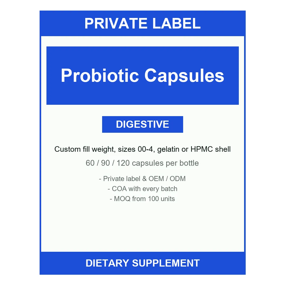 Probiotic Capsules — label design detail