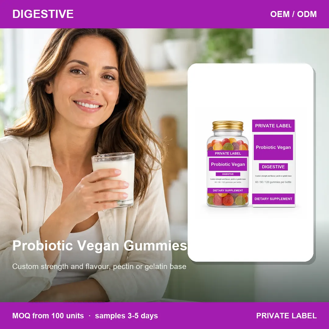 Probiotic Vegan Gummies — private-label supplement, lifestyle scene