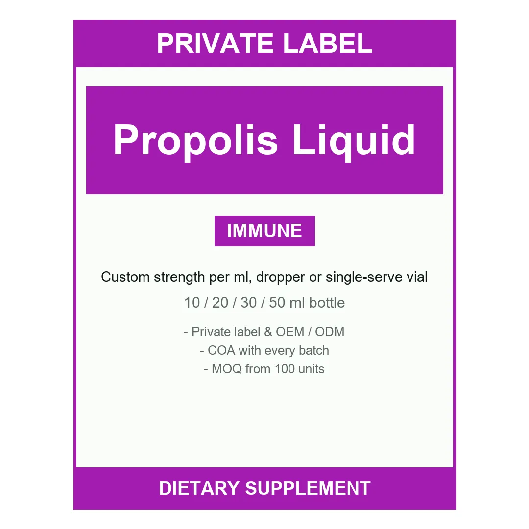 Propolis Liquid Drops — label design detail