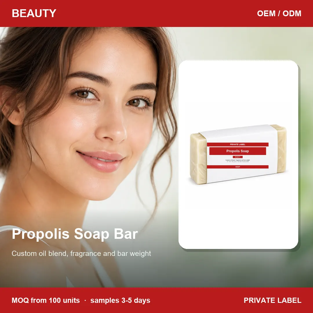 Propolis Soap Bar — private-label supplement, lifestyle scene