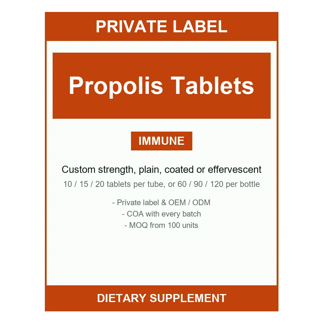 Propolis Tablets — label design detail