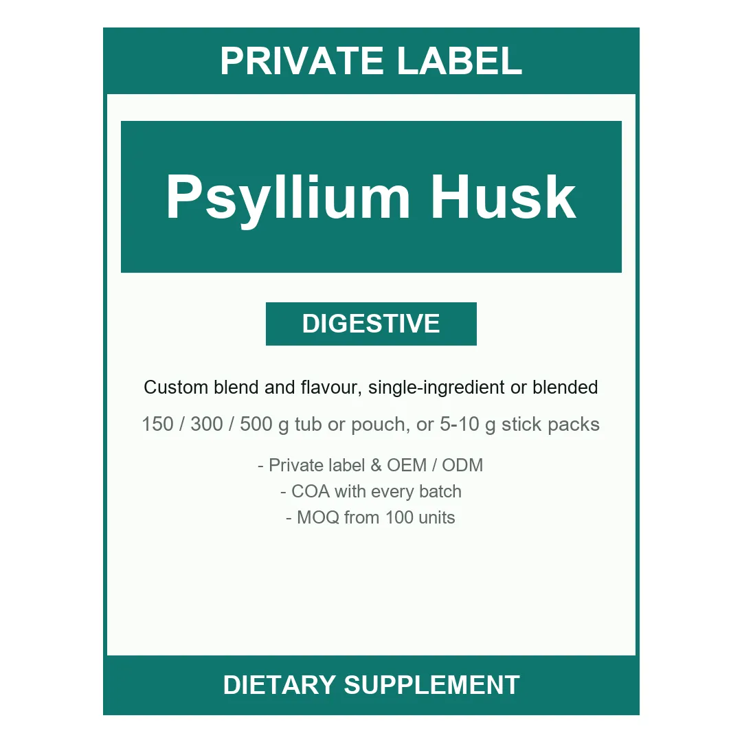 Psyllium Husk Powder — label design detail