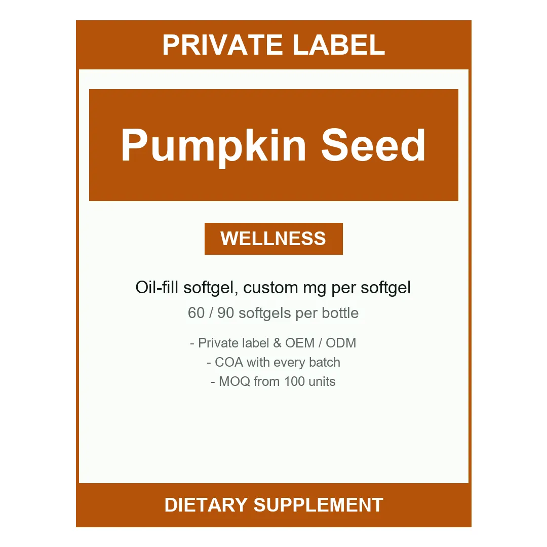 Pumpkin Seed Oil Softgels — label design detail