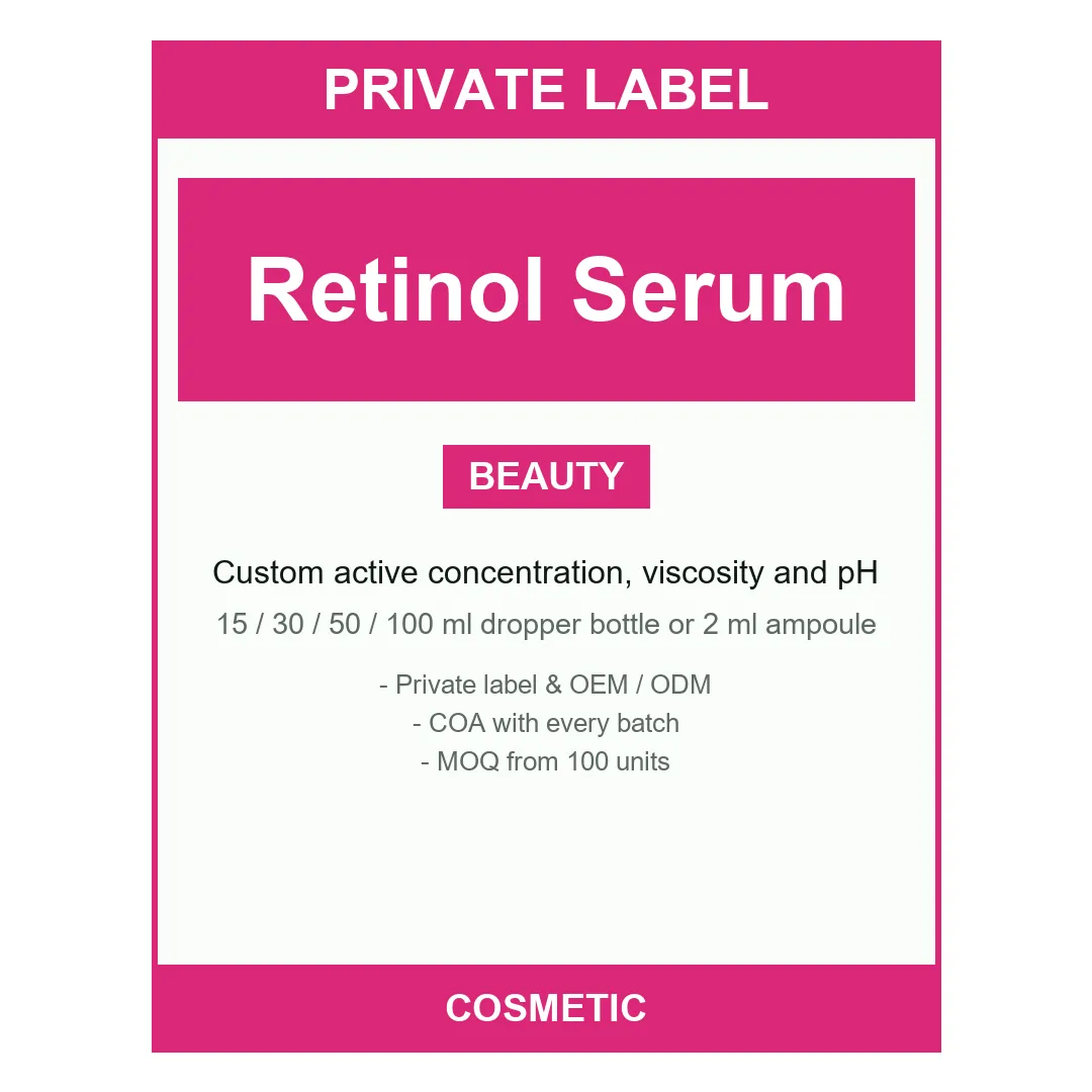 Retinol Serum — label design detail