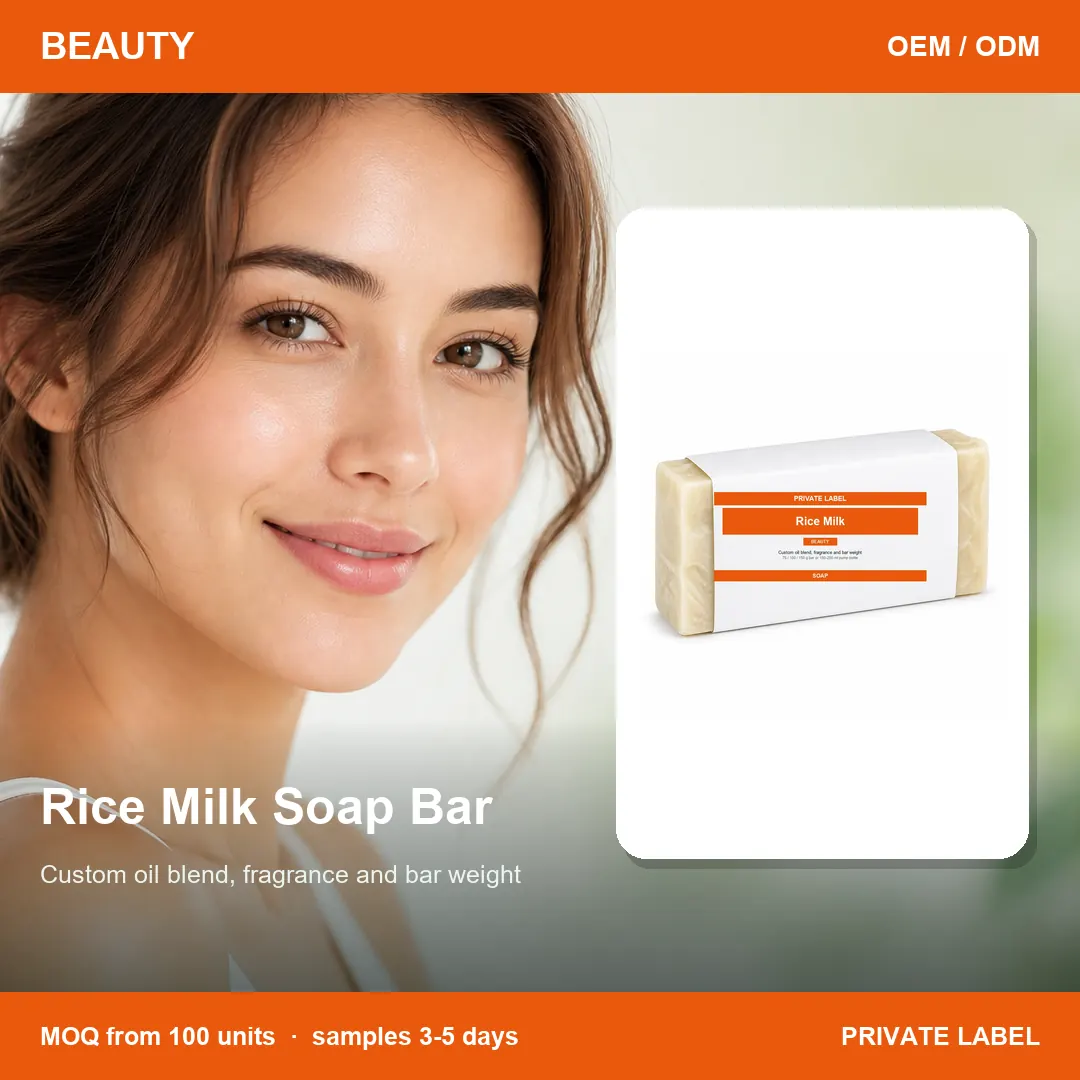 Rice Milk Soap Bar — private-label supplement, lifestyle scene