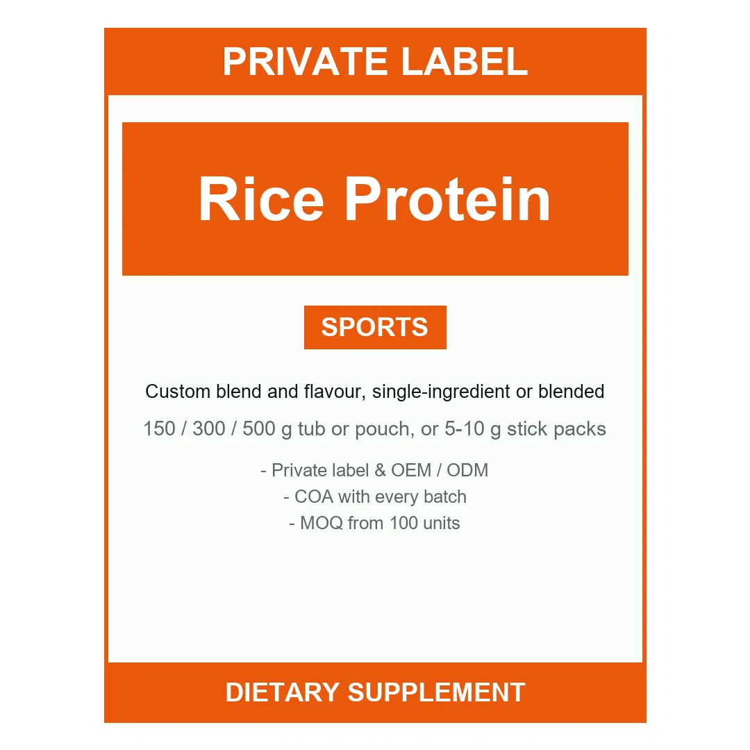 Rice Protein Powder — label design detail