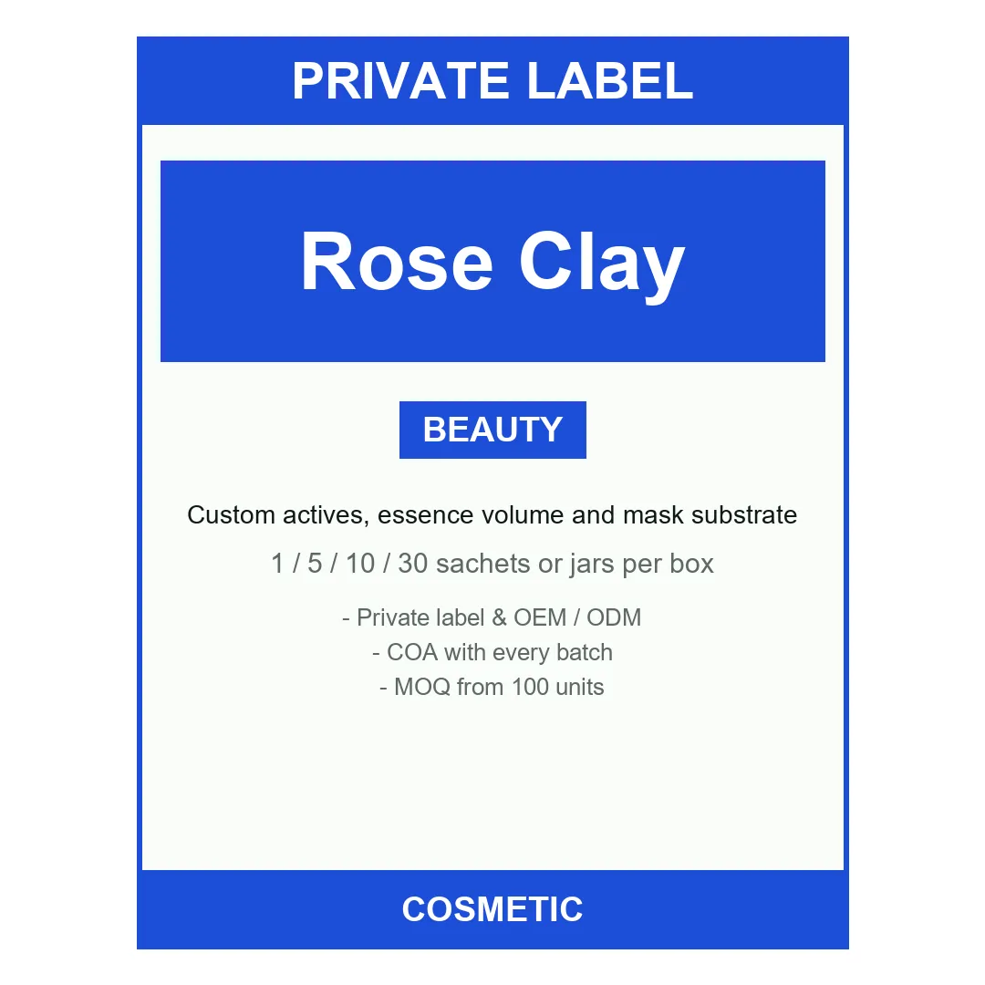 Rose Clay Mask — label design detail