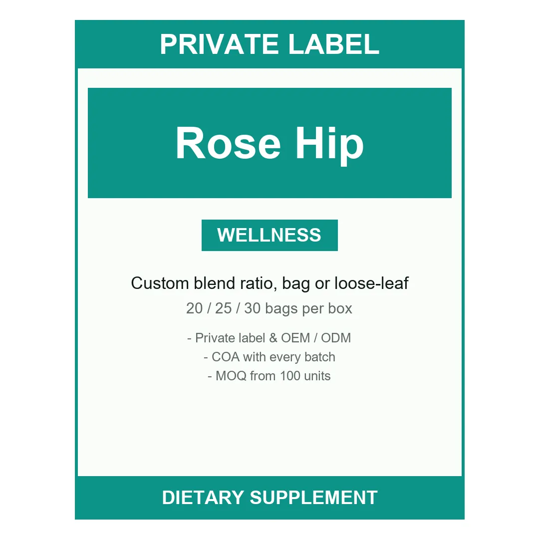 Rose Hip Tea — label design detail