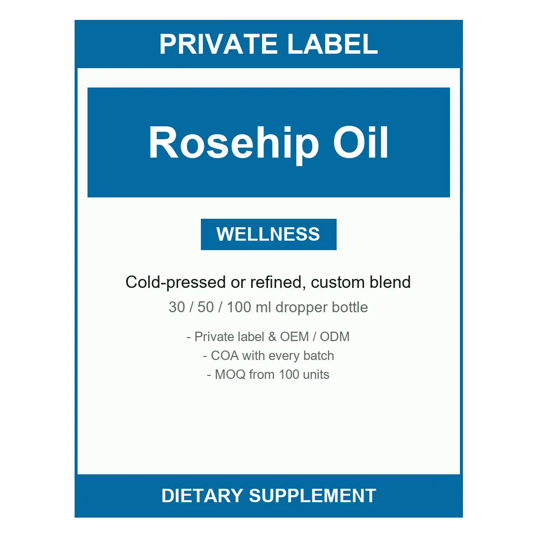 Rosehip Oil — label design detail
