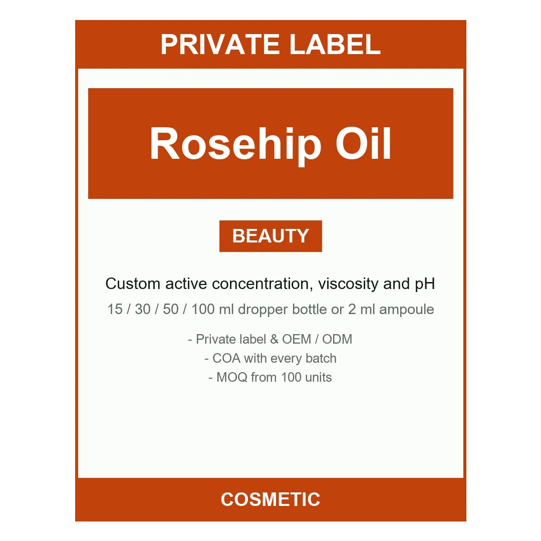 Rosehip Oil Serum — label design detail